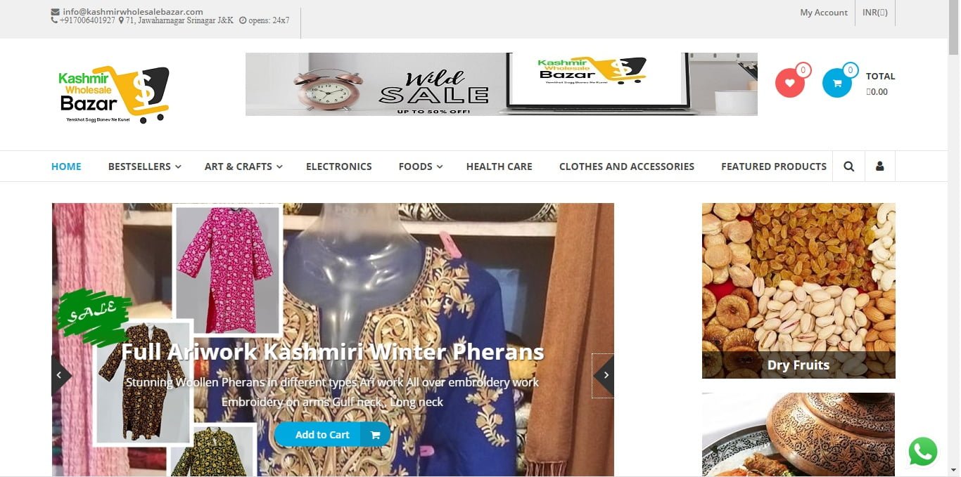Kashmir Wholesale Bazar, Kashmir Online Shopping, Marketplace
