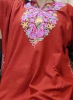 Ari Work Ladies Woollen Pheran in Rose Colour