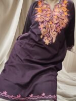 Ari Work Ladies Woollen Pheran in Purple Colour