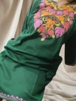Ari Work Ladies Woollen Pheran in Mint Green Colour