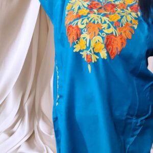 Ari Work Ladies Woollen Pheran in Sky Blue Colour