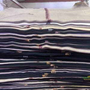 Semi Pashmina Basic Colours Embroidery Work Shawls