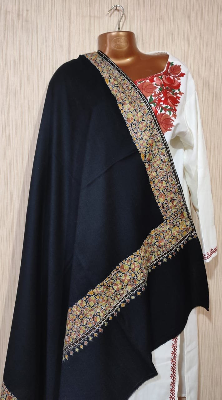 Kashmiri store shawl black