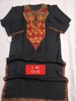 Square-Cut Kaftan Black