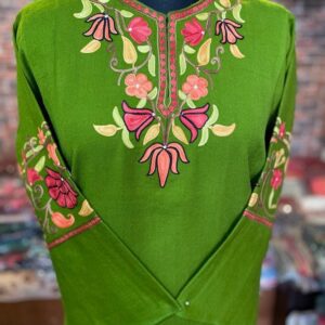 Pure Raffal Designer Pherans with Aari Embroidery