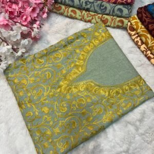 2 Piece Kashmiri Ariwork Crush Cotton Suit #38