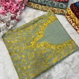 2 Piece Kashmiri Ariwork Crush Cotton Suit #38
