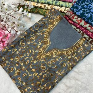 2 Piece Kashmiri Ariwork Crush Cotton Suit #28