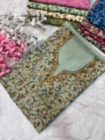 2 Piece Kashmiri Ariwork Crush Cotton Suit #39