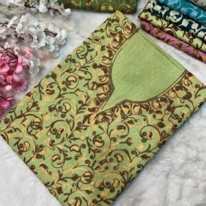 2 Piece Kashmiri Ariwork Crush Cotton Suit #33