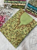 2 Piece Kashmiri Ariwork Crush Cotton Suit #33