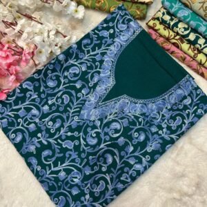 2 Piece Kashmiri Ariwork Crush Cotton Suit #13