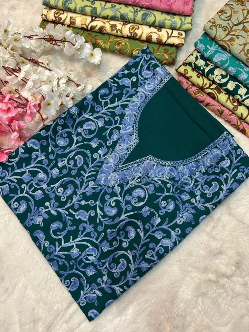 2 Piece Kashmiri Ariwork Crush Cotton Suit #13