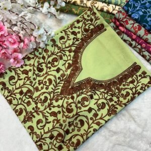 2 Piece Kashmiri Ariwork Crush Cotton Suit #36