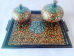 Kashmiri Papier Mache Powder Boxes and Tray
