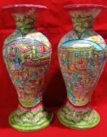 Darbar Embossed Papier Mache Vase Pair