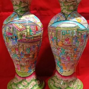 Darbar Embossed Papier Mache Vase Pair