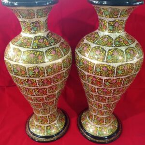 Floral Papier Mache Vase 20 Inches