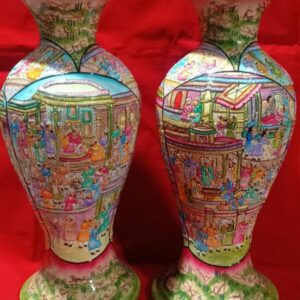 Darbar Embossed Papier Mache Vase Pair Wholesale 2 Pairs