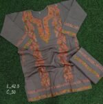 Sozni Work Ladies Woollen Pheran with Stole in Grey Color