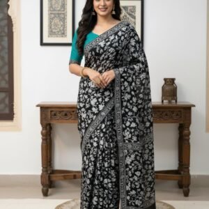 Hand Embroidered Kashmiri Sarees #19