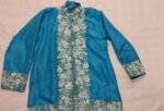 Kashmiri Short Jacket with Floral Work in Blue
