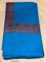 Semi Pashmina Shawl with Doordar Embroidery Work in Sky Blue Colour