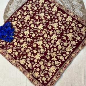 Hand Embroidered Kashmiri Sarees #16