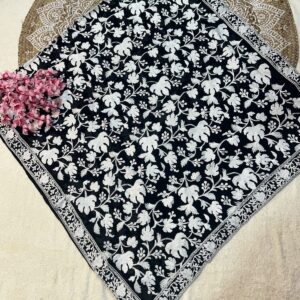 Hand Embroidered Kashmiri Sarees #11