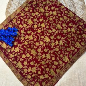 Hand Embroidered Kashmiri Sarees #12