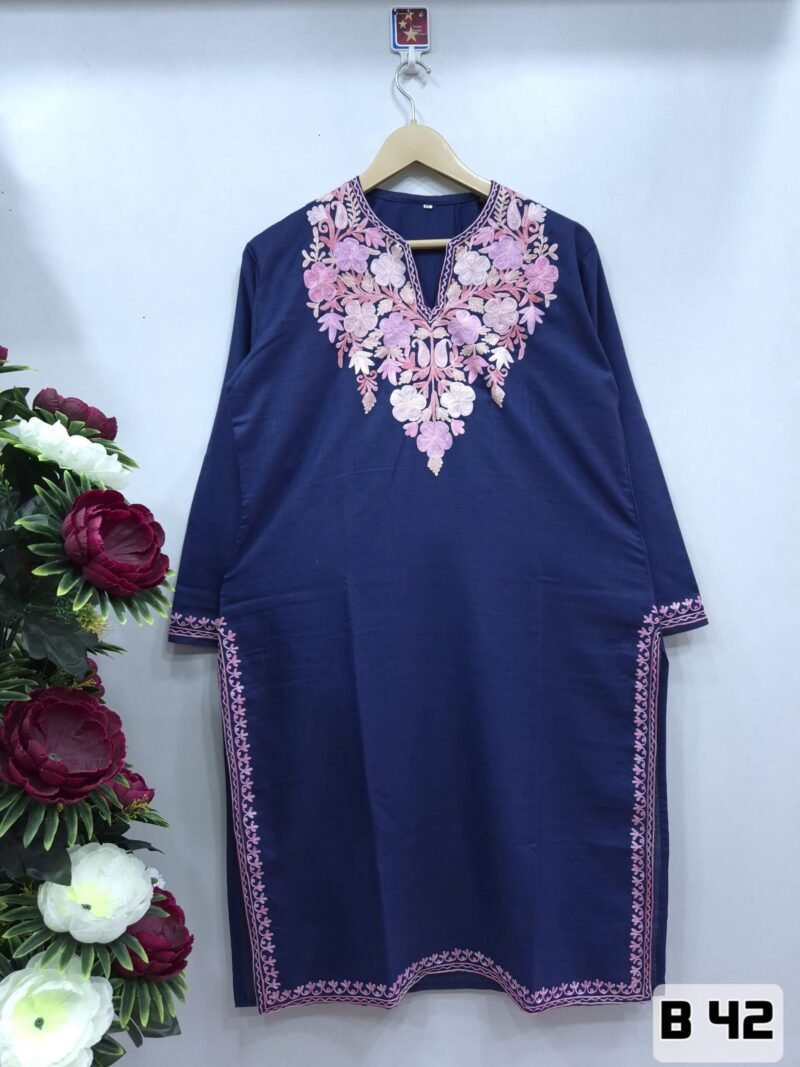 Elegant Ruby Cotton Long Kurtis #3