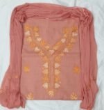 3-Piece Ruby Cotton Suit with Kashmiri Hand Ari Work #6
