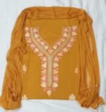 3-Piece Ruby Cotton Suit with Kashmiri Hand Ari Work #11