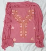 3-Piece Ruby Cotton Suit with Kashmiri Hand Ari Work #3