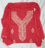 3-Piece Ruby Cotton Suit with Kashmiri Hand Ari Work #2
