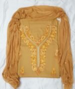 3-Piece Ruby Cotton Suit with Kashmiri Hand Ari Work #15