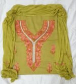 3-Piece Ruby Cotton Suit with Kashmiri Hand Ari Work #7