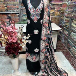 Elegant Kashmiri AriWork 3-Piece Unstitched Suit  #28