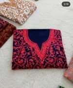 2 Piece Kashmiri Ariwork Crush Cotton Suit #9