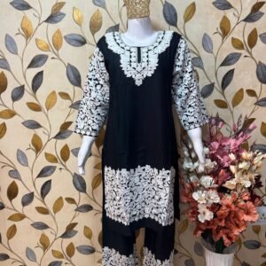 Ari Work Rayon-Cotton Cord Sets with Embroidered Trousers #6