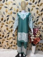 Ari Work Rayon-Cotton Cord Sets with Embroidered Trousers #5