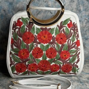 Kashmiri Ari Work Round Makeup Bags