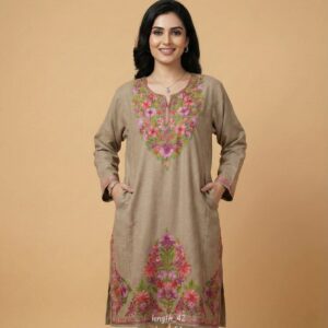 Premium 48 Count Woolen Ari Work Designer Pheran