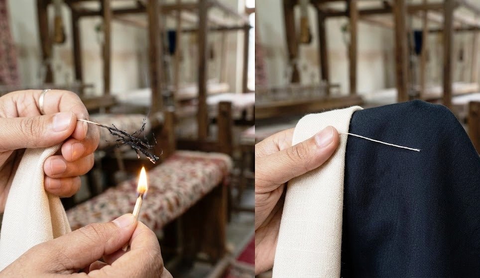 Burn Test of Pashmina Shawl