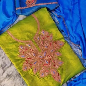 3Pc Mareesa Silk Double Shaded Suits (7 Pcs)