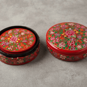 Kashmiri Hand-Painted Premium Papier-Mâché Coaster Set