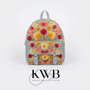 Premium Kashmiri Aari Embroidered Fashion Backpack