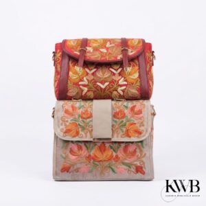 Premium Kashmiri Aari Embroidered Flap Satchel Handbag