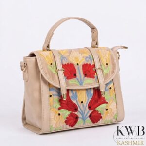 Handcrafted Kashmiri Floral Embroidered Handbag