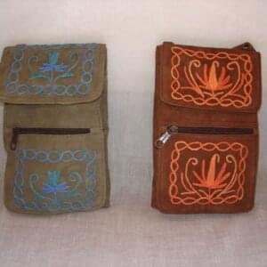 Leather Embroidery Sling Bags